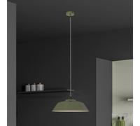 Mexlite Nove pendant light, green, white interior, metal, E27