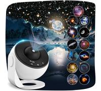 Mexllex 13 in 1 Planetarium Star Projector PRO, Realistic Galaxy Light Projector with 12 Planet Discs, Starry Sky Night Light Projector Lamp, Moon Night Light for Kids Adults Ceiling Bedroom