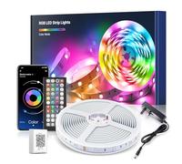 Mexllex LED Strip Lights 10M, APP Control Colour Changing LED Lights with Remote, Music Sync Built-in Mic, SMD RGB Light Strips RGB LED Strip, Led Lights for Bedroom Home Decoration