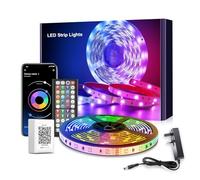 Mexllex LED Strip Lights 5m, RGB Color Changing Led Strip 5m with Remote Control, Music Sync Led Lights for Bedroom Kids Room Ceiling Kitchen Party