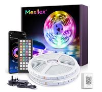 LED Strip Lights with Remote 20m, Mexllex Bluetooth RGB Color Changing LED Lights with Remote Control,Timing Function, Music Sync LED Lights for Bedroom Home Decoration LED Light Strips