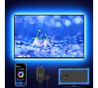 Mexllex LED TV Backlights for 43''-55'' TV with Remote App Control LED TV Backlight Color Changing RGB LED Strip USB Powered (APP Control+ Remote)