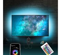 Mexllex LED TV Backlights Color Changing RGB for 55'-70' TV Mirror, PC, App Control Sync to Music, Bias Lighting, LED Strips Lights, USB Powered for Anddriod and iOS