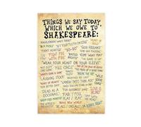 MExmeb Shakespeare Literary Art Poster The Tempest Quote Retro Canvas Poster Bedroom Decor Sports Landscape Office Room Decor Gift Unframe-style 16x24inch(40x60cm)