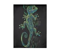 Mexpekil 1 Panel Sheer Curtain Animal Gecko Art Painting Semi-Sheer Rod Pocket Drapes for Living Room Bedroom Office Window Voile Curtain 55x78in Drop(140x198cm)