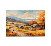 Mexpekil 1000 Pieces Jigsaw Puzzles for Adults Beautiful Fall Villagers House Landscape Wooden Puzzles Challenging Puzzle Games for Teenagers Gifts