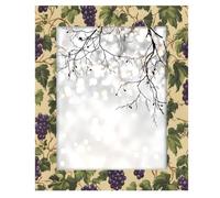 Mexpekil 14x11 Inch Picture Frames for Wall Hanging and Tabletop 28x36cm Photo Frame Pattern Of Grapes Wooden Photo Frames Home Décor Gift