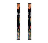 Mexpekil 2 PCS Refrigerator Door Handle Covers, Black Cat in The Flowers Floral Garden Print Dishwasher Mocrowave Fridge Oven Door Decor Handle Cover Keep Your Kitchen Appliances Clean