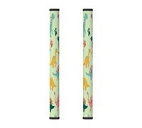 Mexpekil 2 PCS Refrigerator Door Handle Covers, Boys Dinosaur Dino Cartoon Animals Dishwasher Mocrowave Fridge Oven Door Decor Handle Cover Keep Your Kitchen Appliances Clean