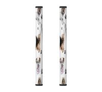 Mexpekil 2 PCS Refrigerator Door Handle Covers, Cute Dog Puppy Pets Domestic Animals Dishwasher Mocrowave Fridge Oven Door Decor Handle Cover Keep Your Kitchen Appliances Clean