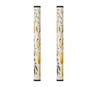 Mexpekil 2 PCS Refrigerator Door Handle Covers, Lemon Fruit Pattern Green Leaves Plant Dishwasher Mocrowave Fridge Oven Door Decor Handle Cover Keep Your Kitchen Appliances Clean