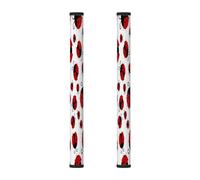 Mexpekil 2 PCS Refrigerator Door Handle Covers, Red Ladybug Animal Theme Funny Cartoonish Print Dishwasher Mocrowave Fridge Oven Door Decor Handle Cover Keep Your Kitchen Appliances Clean