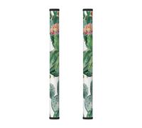 Mexpekil 2 PCS Refrigerator Door Handle Covers, Tropical Cactus Succulent Cacti Desert Flower Green Plant Dishwasher Mocrowave Fridge Oven Door Decor Handle Cover Keep Your Kitchen Appliances Clean