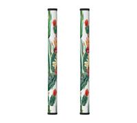 Mexpekil 2 PCS Refrigerator Door Handle Covers, Tropical Cactus Succulent Green Plants Watercolor Floral Dishwasher Mocrowave Fridge Oven Door Decor Handle Cover Keep Your Kitchen Appliances Clean