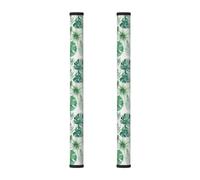 Mexpekil 2 PCS Refrigerator Door Handle Covers, Tropical Green Leaves Plant Dishwasher Mocrowave Fridge Oven Door Decor Handle Cover Keep Your Kitchen Appliances Clean