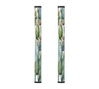 Mexpekil 2 PCS Refrigerator Door Handle Covers, Watercolor Cactus Floral Botanical Green Plants Dishwasher Mocrowave Fridge Oven Door Decor Handle Cover Keep Your Kitchen Appliances Clean