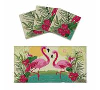 Mexpekil 4 x 2 ft Magnetic Fluorescent Light Covers 3 PCS | Cartoon Pink Flamingos Fluorescent Light Filters Shade Panel for Ceiling Lights Reduces Glare Lights Fixture Covers