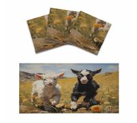 Mexpekil 4 x 2 ft Magnetic Fluorescent Light Covers 3 PCS | Cute Sheep Fluorescent Light Filters Shade Panel for Ceiling Lights Reduces Glare Lights Fixture Covers