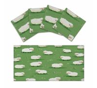 Mexpekil 4 x 2 ft Magnetic Fluorescent Light Covers 4 PCS | Cartoon Sheep Fluorescent Light Filters Shade Panel for Ceiling Lights Reduces Glare Lights Fixture Covers