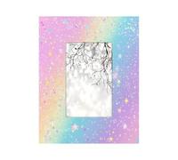 Mexpekil 6x4 Inch Frames for Wall Hanging and Tabletop 10x15cm Photo Frame Rainbow Star Glitter Background Wooden Photo Frames Home Décor Gift