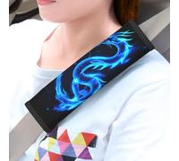 Mexpekil Abstract Blue Fire Dragon Seat Belt Pads 2 Pack Seatbelt Covers Soft Car Automotive Seat Belt Padding Cushion Shoulder Strap for Kids Adults