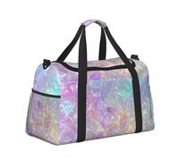 Mexpekil Abstract Colorful Glitter Duffel Bag Large Carry On Hand Luggage Bags Waterproof Weekender Bags Foldable Tote Bag for Travel Sports Gym Dance