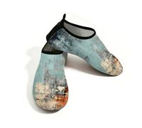 Mexpekil Abstract Colorful Printing Beach Water Shoes Women Men Non-Slip Barefoot Swim Shoes Quick Dry Aqua Socks Breathable Water Socks for Pool Surf (4.5-5.5)