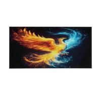 Mexpekil Abstract Fire Water Phoenix 1 pcs Magnetic Fluorescent Light Covers for Ceiling Lights 2x4 FT Lamp Shade Cover