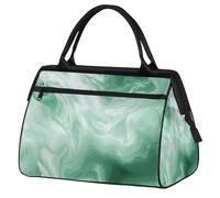 Mexpekil Abstract Green Mable Travel Duffel Bag Waterproof Gym Bag Carry On Weekend Overnight Bags Large Hand Luggage Tote Bags for Women Men Kids