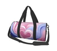 Mexpekil Abstract Heart Rainbow Foldable Gym Bag Carry On Travel Duffle Bags Waterproof Woman Men Hand Luggage Bag Large Weekend Overnight Bags for Sports Dance with Removable Strap