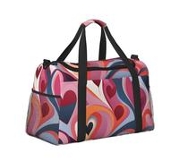 Mexpekil Abstract Love Color Duffel Bag Large Carry On Hand Luggage Bags Waterproof Weekender Bags Foldable Tote Bag for Travel Sports Gym Dance