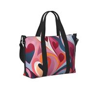 Mexpekil Abstract Love Color Travel Duffel Bag Waterproof Sports Gym Bag Large Weekend Overnight Bags for Women Men Foldable Carry On Luggage Tote Bags for Flight