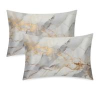Mexpekil Abstract Marble Print Satin Pillowcase 2 Pack for Hair and Skin Envelope Closure Pillow Protectors Silky Soft Pillow Covers for Bed (51x76cm)