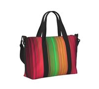 Mexpekil Abstract Neon Lines Travel Duffel Bag Waterproof Sports Gym Bag Large Weekend Overnight Bags for Women Men Foldable Carry On Luggage Tote Bags for Flight