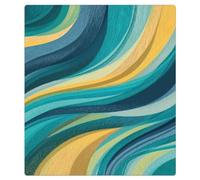 Mexpekil Abstract Teal Wave Dishwasher Magnet Cover 21x26Inch Decorative Dish Washer Sticker for Front Door Waterproof Kitchen Appliance Panel Magnetic Decal
