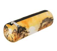 Mexpekil African Grassland Giraffe Pencil Case School Supplies Pouch Bag for Girls Boys Teenagers, Women Makeup Brush Bag