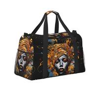 Mexpekil African Women Duffel Bag Large Carry On Hand Luggage Bags Waterproof Weekender Bags Foldable Tote Bag for Travel Sports Gym Dance