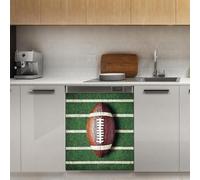 Mexpekil American Football Field Dishwasher Magnet Cover 21x26Inch Decorative Dish Washer Sticker for Front Door Waterproof Kitchen Appliance Panel Magnetic Decal