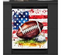 Mexpekil American Football Flag Dishwasher Magnet Cover 21x26Inch Decorative Dish Washer Sticker for Front Door Waterproof Kitchen Appliance Panel Magnetic Decal