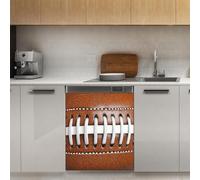 Mexpekil American Football Laces Dishwasher Magnet Cover 21x26Inch Decorative Dish Washer Sticker for Front Door Waterproof Kitchen Appliance Panel Magnetic Decal