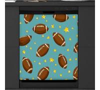 Mexpekil American Football Stars Dishwasher Magnet Cover 23x26Inch Decorative Dish Washer Sticker for Front Door Waterproof Kitchen Appliance Panel Magnetic Decal