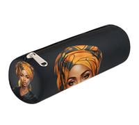 Mexpekil Americans Black Women African Pencil Case for Girls Boys Stationery Pouch Organiser Small School Supply Bag for Students Office