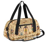 Mexpekil Ancient Egyption Elements Pattern Kids Duffle Bag Boys Girls Teens Travel Sports Duffel Bags Holdall Overnight Weekender Dance Bag