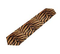 Mexpekil Animal Tiger Print Table Runner Decortaive Polyester Table Runners for Dining Tables Easter Wedding Holiday Party, 33x228 cm