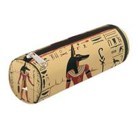 Mexpekil Anubis Print Pencil Case School Supplies Pouch Bag for Girls Boys Teenagers, Women Makeup Brush Bag