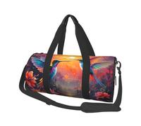 Mexpekil Art Bids Sunset Foldable Gym Bag Carry On Travel Duffle Bags Waterproof Woman Men Hand Luggage Bag Large Weekend Overnight Bags for Sports Dance with Removable Strap