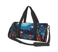 Mexpekil Art Flowers Color Foldable Gym Bag Carry On Travel Duffle Bags Waterproof Woman Men Hand Luggage Bag Large Weekend Overnight Bags for Sports Dance with Removable Strap