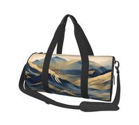 Mexpekil Art Mountain Foldable Gym Bag Carry On Travel Duffle Bags Waterproof Woman Men Hand Luggage Bag Large Weekend Overnight Bags for Sports Dance with Removable Strap