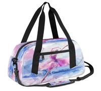 Mexpekil Art Painted Eiffel Tower Ballet Dancer Kids Duffle Bag Boys Girls Teens Travel Sports Duffel Bags Holdall Overnight Weekender Dance Bag