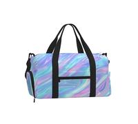 Mexpekil Art Rainbow Gym Bag with Shoe Compartment Waterproof Duffel Bag Large Overnight Weekend Bags Travel Holdall for Women Men Teens